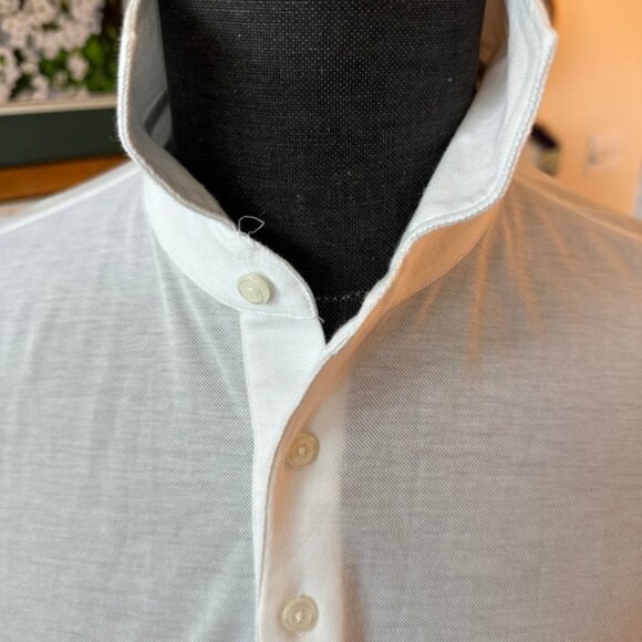 GRAN SASSO of ITALY 100% COTTON WHITE POLO SIZE EU/IT 48- RT $196 - Picture 8 of 9